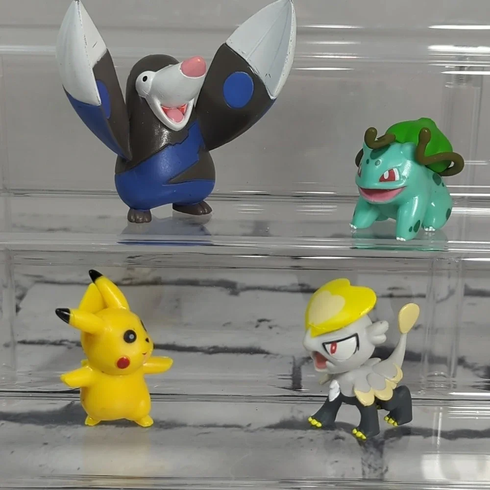 Pokemon Figures Lot‎ of 4 Drilbur Bulbasaur Pikachu Jangmo-o